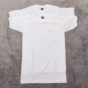 Men's Basic White T-shirt Size Large Undershirt 100% Cotton Bodycon NEW